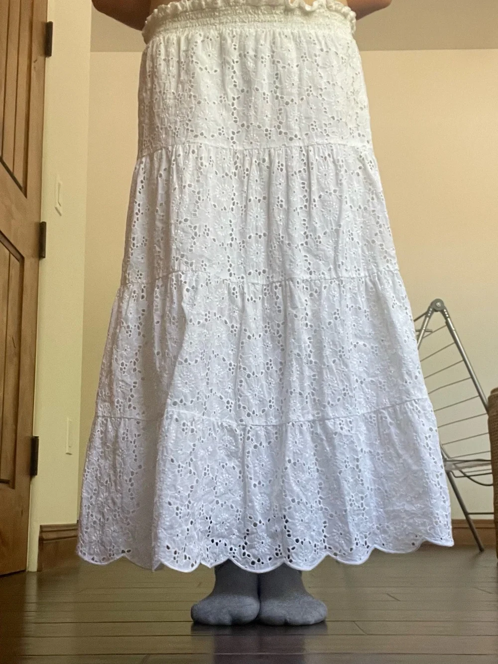 Tory Burch White Maxi Skirt